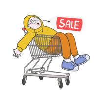 For Sale Shopping Cart Illustration png