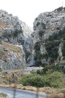 kotsifou canyon, a huge gorge in the mountains of crete photo