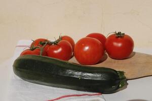zucchini, and tomatoes photo