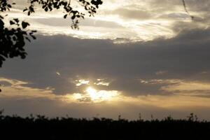 sunset in the netherlands, clouds, colors photo