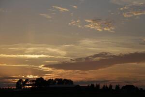 colorful sunset in the netherlands photo