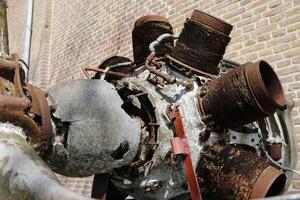 old airplane propeller, found in the sea, world war 2I photo