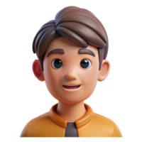 3d character people close up portrait, smiling nice, 3d Avartar or icon, png