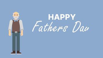 happy fathers day animated title and background video