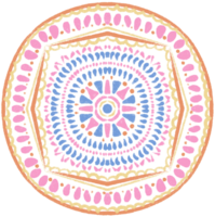 dekorativ runda mandala vattenfärg png