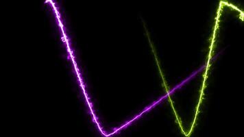 boucle Contexte de deux rebondir violet Jaune particules, boucle 4k video