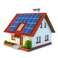 houses with solar panel roofs png