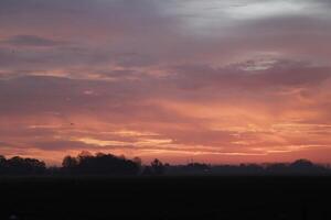 cloudy sunrise in the netherlands photo