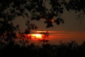 sunset in the netherlands, clouds, colors photo