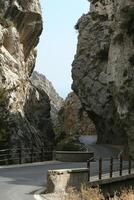 kotsifou canyon, a huge gorge in the mountains of crete photo