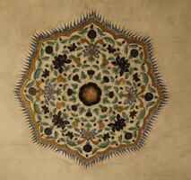 ámbar fuerte, jaipur, India, hermosa palacio con mogol arte, mosaico, fuentes foto