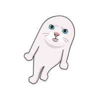 gato meme pegatina ilustración png