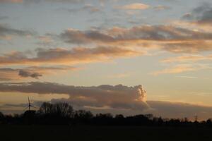 sunset in the netherlands, clouds, colors photo