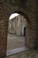 ruined church, ruins of a church that was once struck by lightning in oude niedorp, the netherlands photo