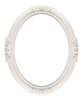 White oval wooden picture frame png