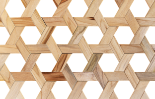 Basket weave wooden hexagon pattern png