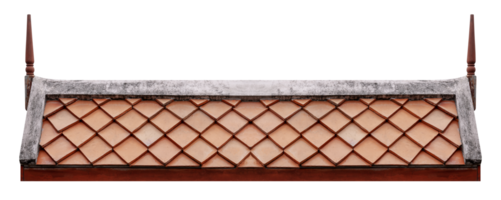 Old roof with orange tile png