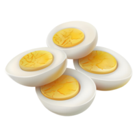 Boiled Egg with Slices on Transparent Background png