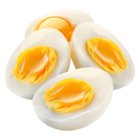 Boiled Egg with Slices on Transparent Background png