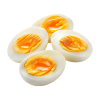 Boiled Egg with Slices on Transparent Background png