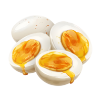 Boiled Egg with Slices on Transparent Background png