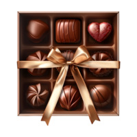 Chocolates in a Gift Box on Transparent Background png