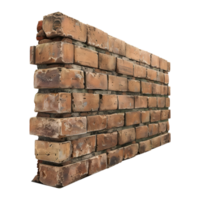 Wall Made with Bricks on Transparent Background png