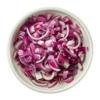 Chopped Onion in a Bowl on Transparent Background png