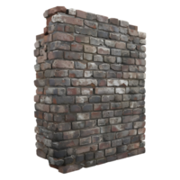 Wall Made with Bricks on Transparent Background png