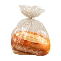 pain dans une Plastique sac sur transparent Contexte png