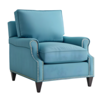 blå mjuk stol på transparent bakgrund png