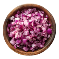 Chopped Onion in a Bowl on Transparent Background png