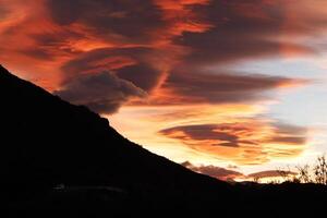 extreme colors during sunset photo