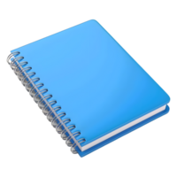 azul cuaderno en transparente antecedentes png