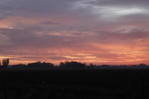 nublado amanecer en el Países Bajos foto