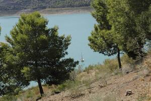 lago las mayoralas, periana, España foto