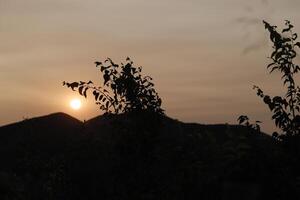 sunset in the mountains, spain photo