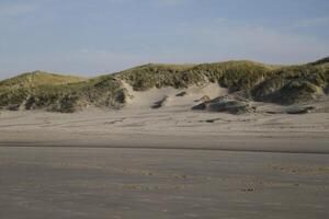 low tide at the beach of sint maartenszee, the netherlands photo