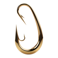 Fish Hook Golden on Transparent Background png