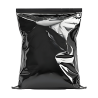 Black Aluminum Bag on Transparent Background png