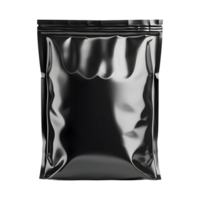 Black Aluminum Bag on Transparent Background png