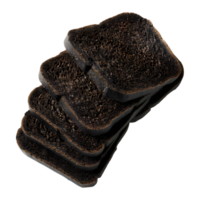 Black Toasted Bread on Transparent Background png