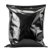 Black Aluminum Bag on Transparent Background png