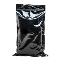 Black Aluminum Bag on Transparent Background png