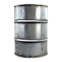 Steel Oil Drum or Container on Transparent Background png