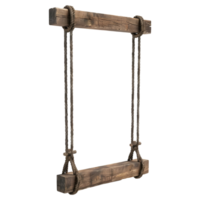 Wooden Swing on Pillar on Transparent Background png