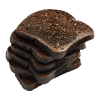 Black Toasted Bread on Transparent Background png