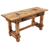 Wooden Table on Transparent Background png