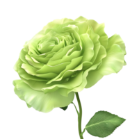 Green Rose Flower on Transparent Background png