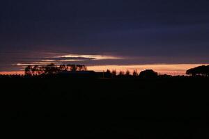 sunset in the netherlands, clouds, colors photo